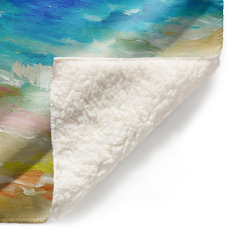 Couverture sherpa douce à vagues abstract iii, l 51 po x L 60 po