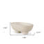 Centre de table ovale en céramique crème de 20 cm (8 po)
