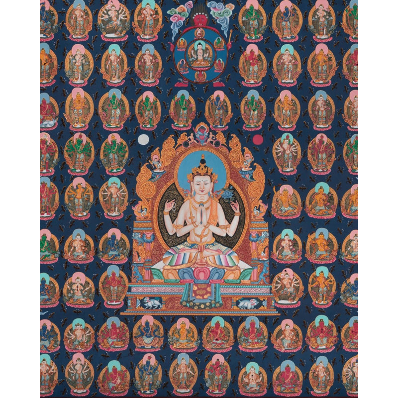 108 Chengrezig Thangka (Brocadeless Thangka)