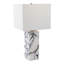 Lampe de table 24 x 12 po en albâtre, blanc