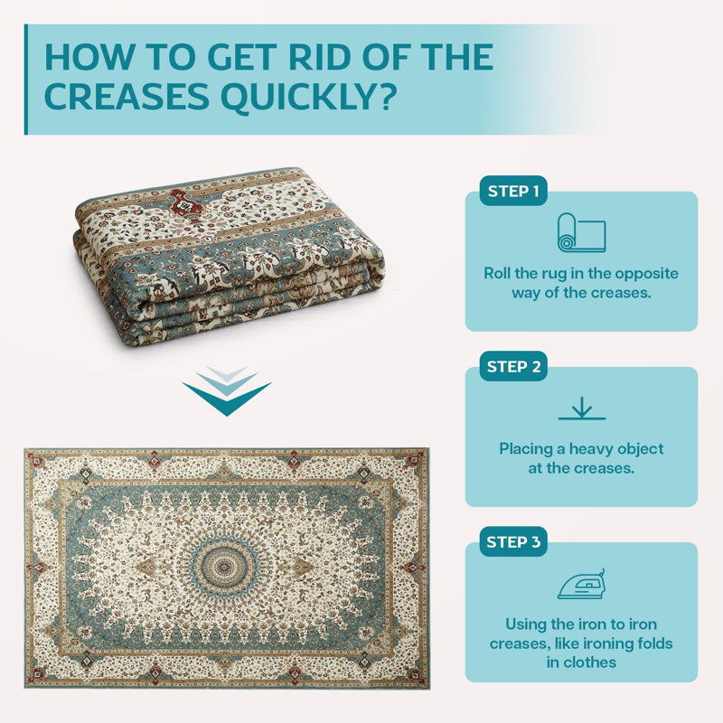Soft Cashmere Feel Area Rug – Non Slip Low Pile Living Room & Bedroom Carpet, Machine Washable, Runner 60 x 110 cm