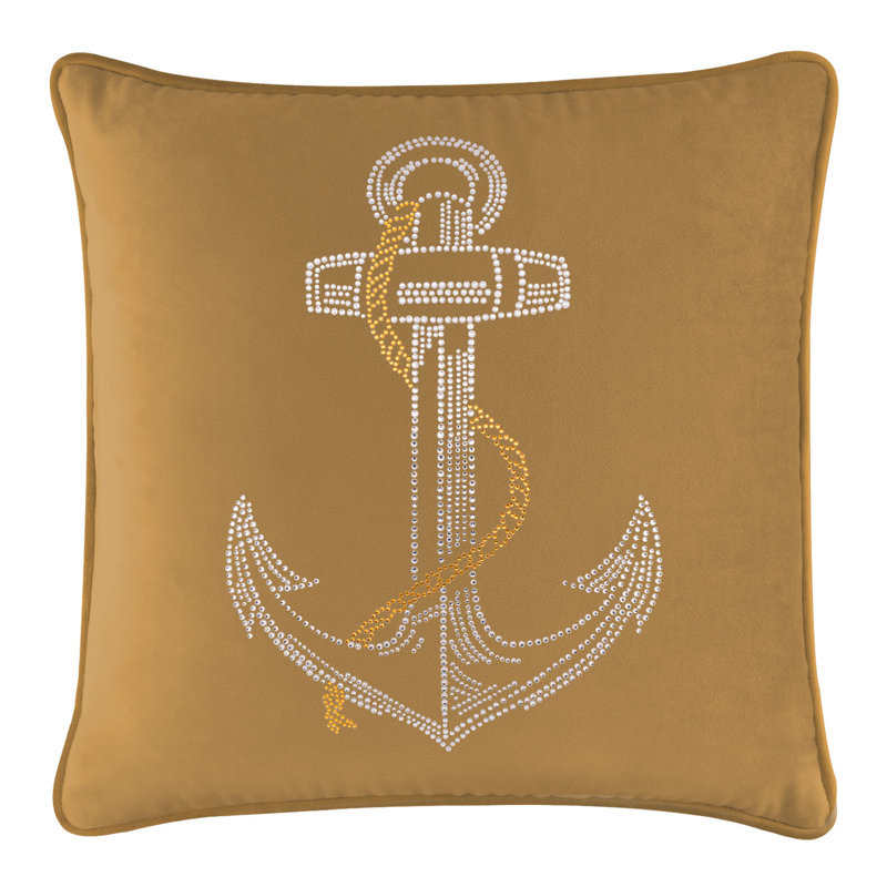 Anchor Throw Pillow, Red, 16" x 5"