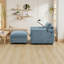 Fauteuil avec repose-pieds 37 po - Support de téléphone réglable en tissu chenille de charge USB / Type-C