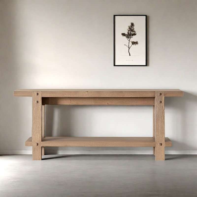 Console en bois massif rétro