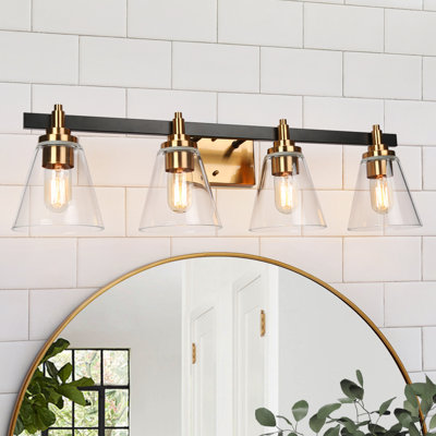 4-Light Dimmable Modern Brass Vanity Light