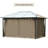 10' X 12' Outdoor Gazebo Sidewall, Dark Brown, Panels, Hooks, For Privacy Protection Brown 12', With Sun Cover