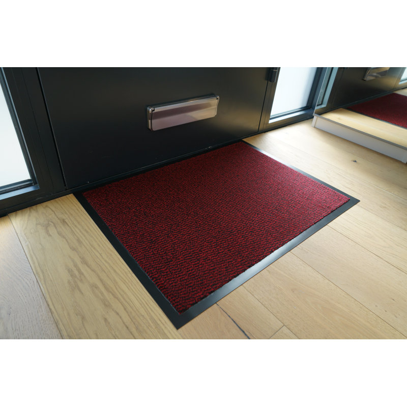 Aarib Non-Slip Doormat, Runner 90cm x 300cm, Red