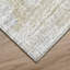 Tapis brun / beige en polyester tissé à la machine à motif abstrait Xairexis-87382146