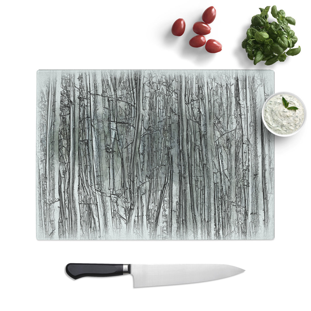 Forest Woodland Sketch Chopping Board
