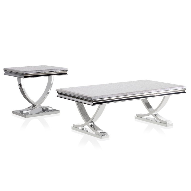 Ensemble de tables basses Hinderliter, 2 pièces: table basse, table de bout