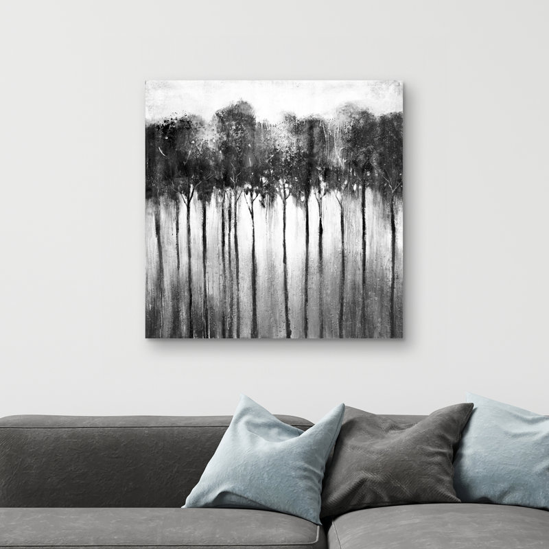 Abstract forest - 32"x32" art on canvas