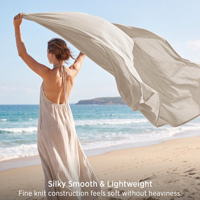Couvre-lit rafraîchissant pour les dormeurs chauds, literie d'été froide et froide Ice-Chill Thin, Beige, Simple