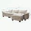 Canapé modulaire rembourré en velours avec repose-pieds-105504408