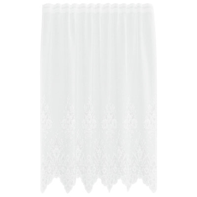 Curtains With Curtains Floral White Polyester