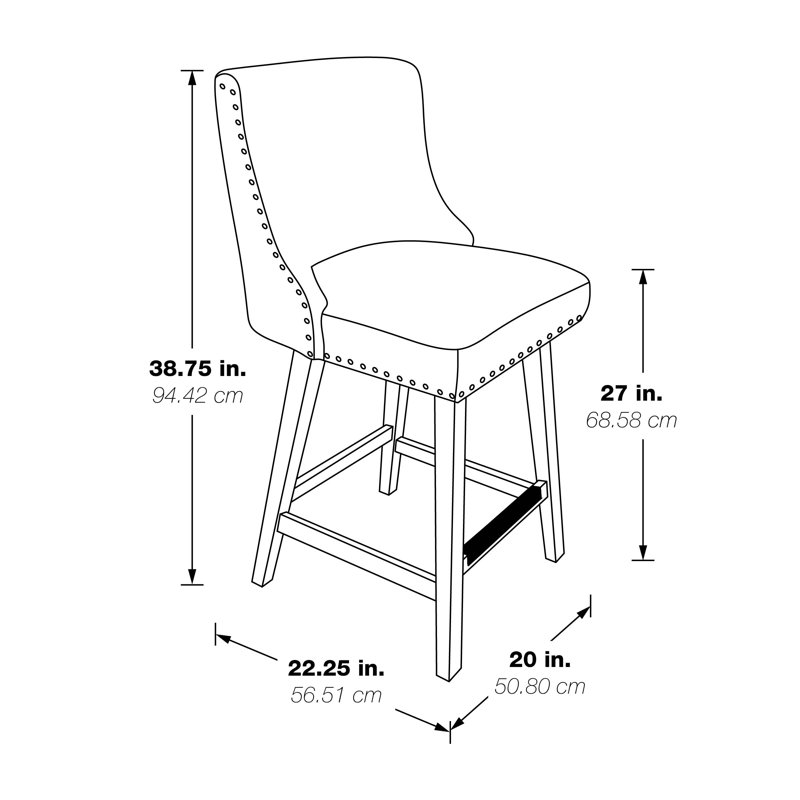 Paquet de 2 tabourets de comptoir pivotants Danh