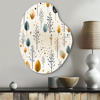Garretson - Art mural asymétrique en métal floral en forme de poire