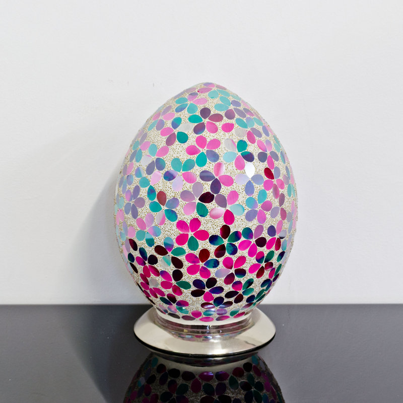Culler Glass Novelty Table Lamp, Pink/Green