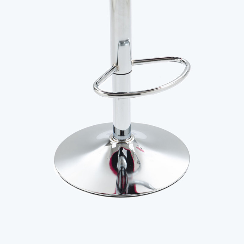 Tabouret de bar Bevelyn, Rouge rose / argent