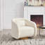 Fauteuil d'appoint pivotant avec revêtement en peluche pour le salon-910043943