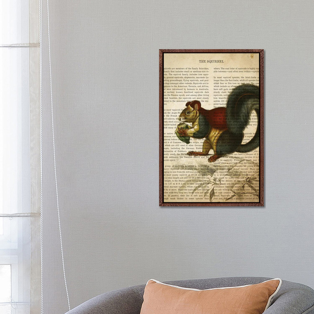 Vintage Eichhörnchen von Aged Pixel - Galerie-verpackte Leinwand Giclée auf Leinwand