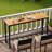 Arboleya Rectangular Metal Outdoor Bar Table with Leveling Knob-597209732-597209735