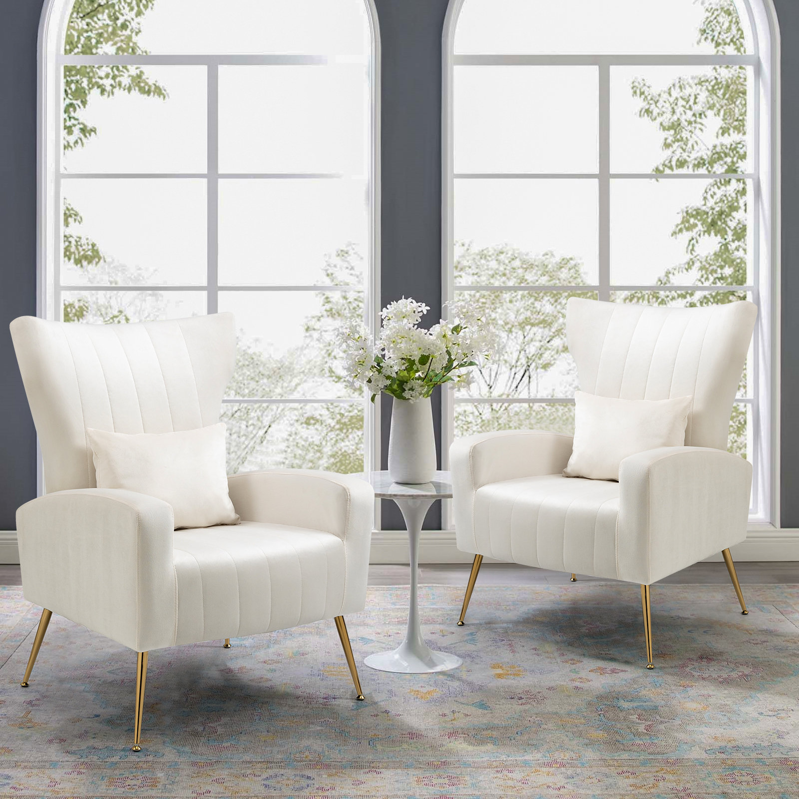 Wayfair velvet online armchair