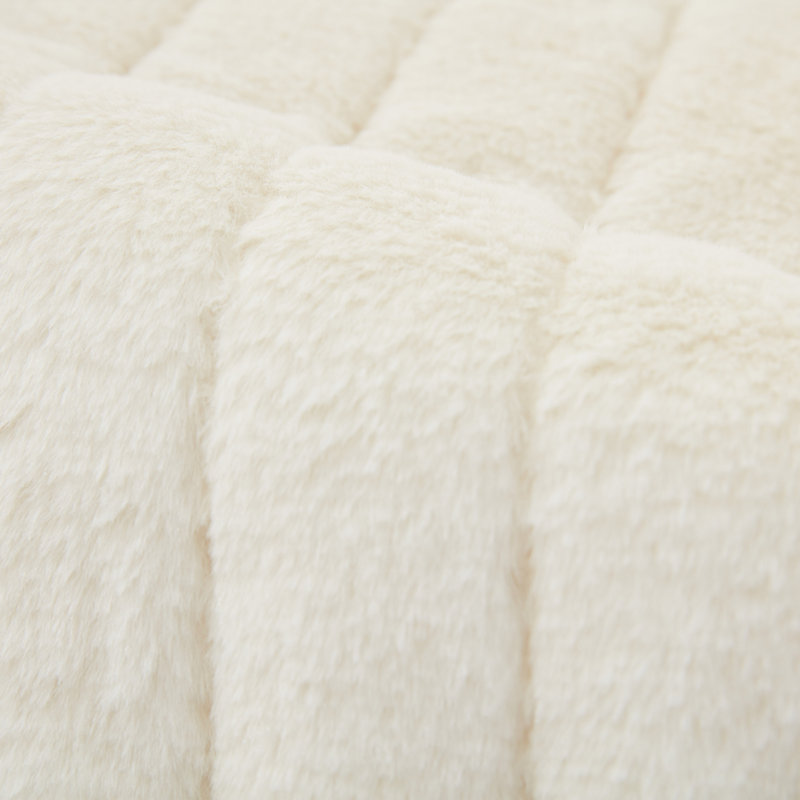 Housse pour fauteuil inclinable Shaggy, Mélange de polyester blanc