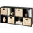 8-Cube Bookshelf, 11in Display Storage System, Organizer w/ Removable Back Panels-505169657-505169658