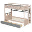 Lit simple superposé simple avec DEL, 2 tiroirs et tablette, lit mezzanine pour enfants, gris-1444721988-1444721987