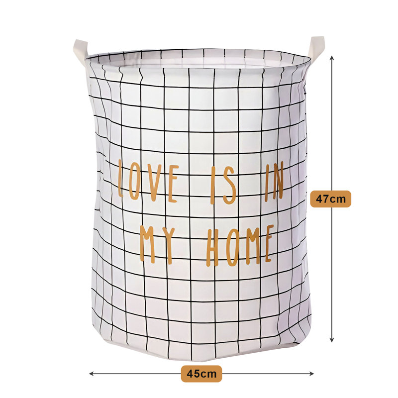 Adelaine Laundry Hamper with Handles, White