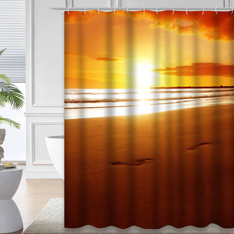 Rideau de douche Beach Sunset, L 72 po x l 72 po