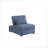 Sofas | Contemporary Convertible Tufted Sleeper Chair, Pull Out Bed for Dorms Small Spaces | Blue+Grey | Fabric