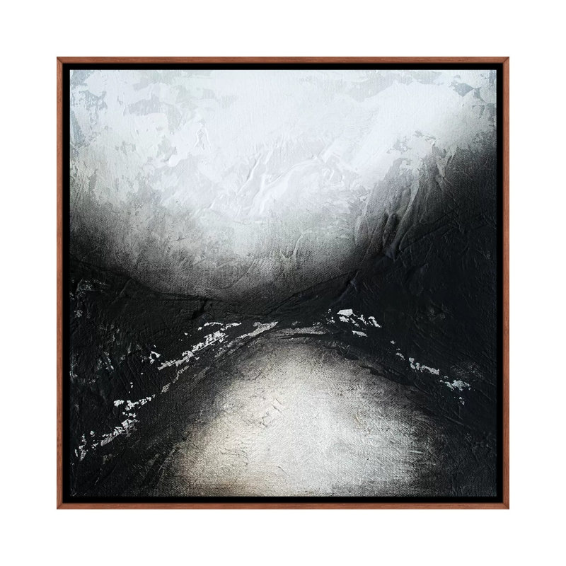 Ancient Moon - Print on Canvas, 66.04 cm H x 66.04 cm W, Classic Brown Wood Framed