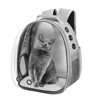 Pet Transportation Backpack Is Suitable For Small To Medium-Sized Cats And Dogs. It Is Designed For Use During Travel, Hiking, Walking, And Camping (Gray Model)