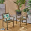 Ensemble de 2 chaises de salle à manger, fauteuil de patio en bois d'acacia, pour cour, piscine, jardin, gris-375666109