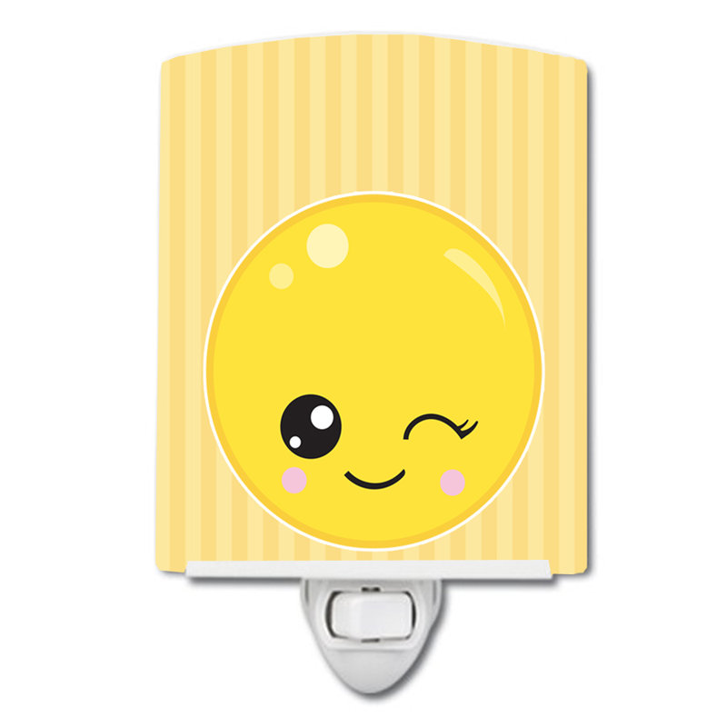 Éclairage de nuit en céramique winky face