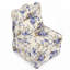 Chaise sans accoudoirs en flanelle, chaise de salle à manger