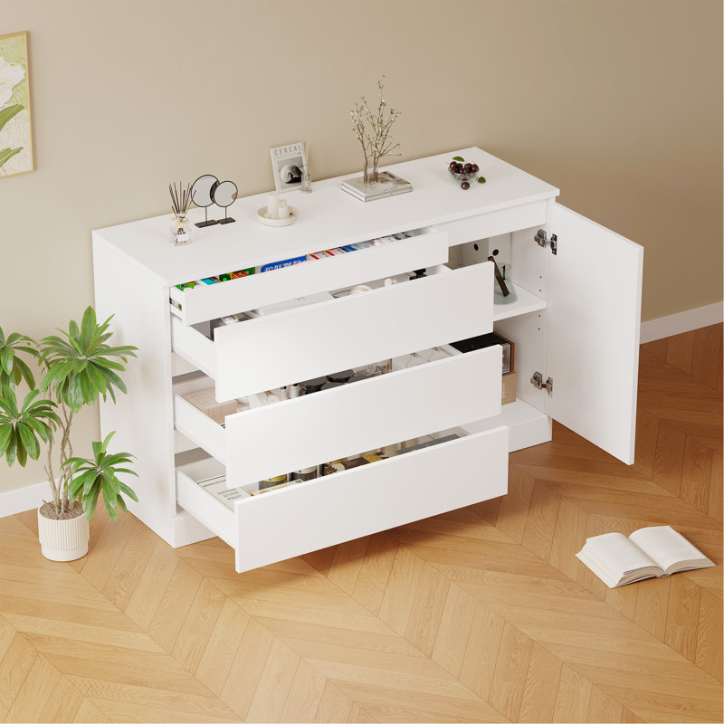 Armoire en bois avec tiroirs cachés