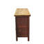 Double Top Drawer Carved Elm Sideboard