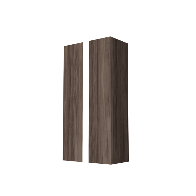 Clean Manufactured Wood Flush Mounted Sconce, American Walnut