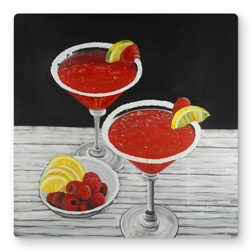 Two Cosmopolitan - Gray Metal Print for Home Decor