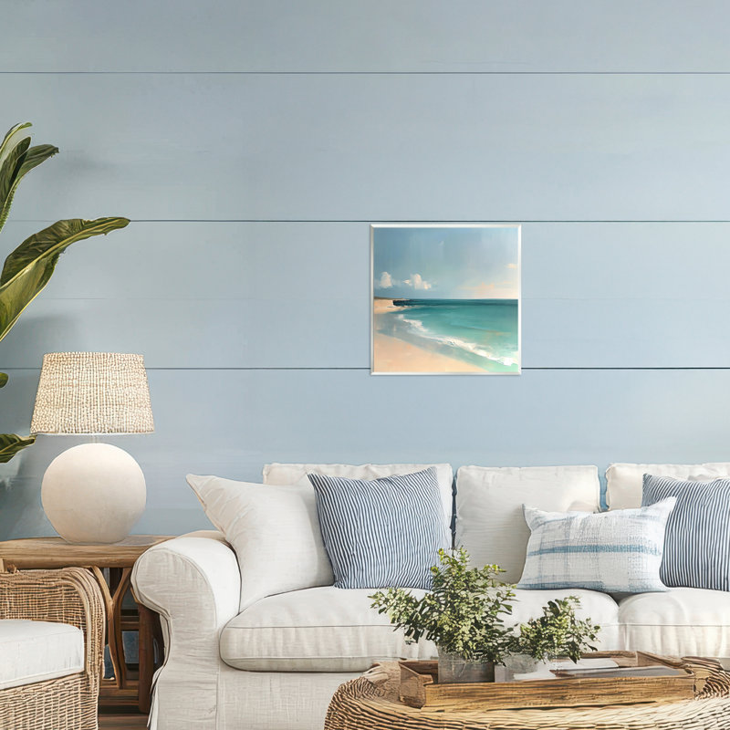 Plaque murale expressive turquoise horizon, design par Annabelle Hall