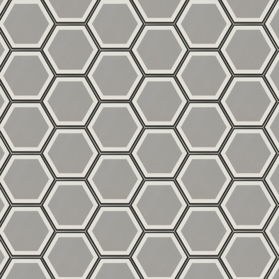 Carreau de sol hexagonal en porcelaine mat 9 po x 10 po Voyage