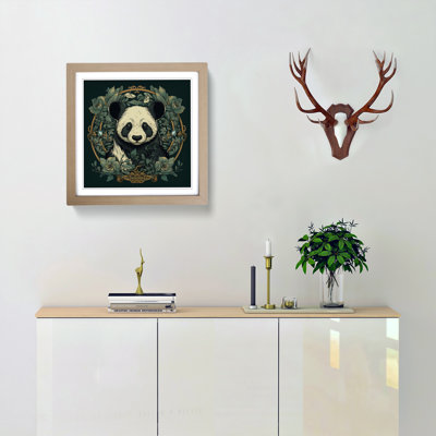 Panda Art Nouveau - Framed Print
