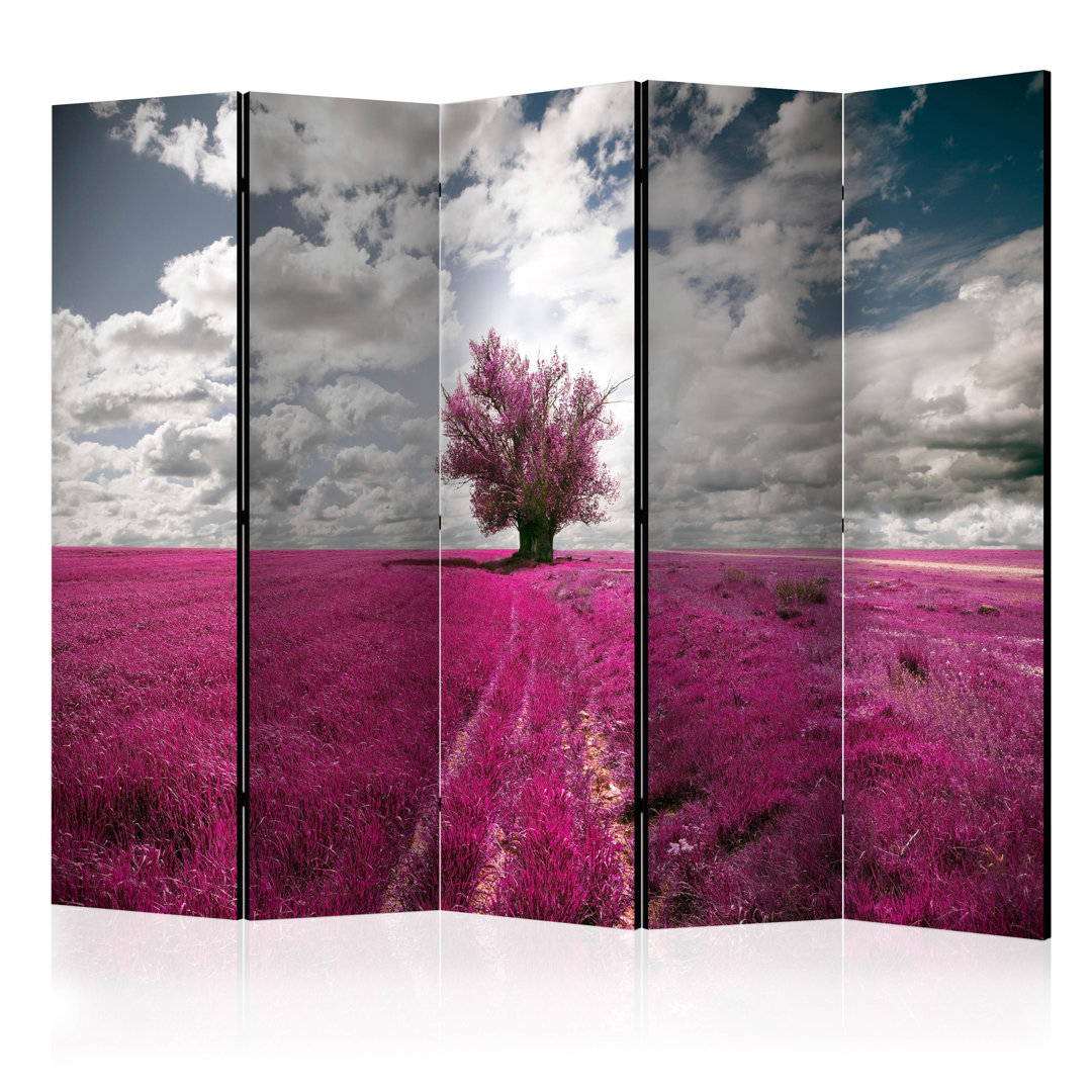 Paravent Magenta Meadow II mit 5 Paneelen