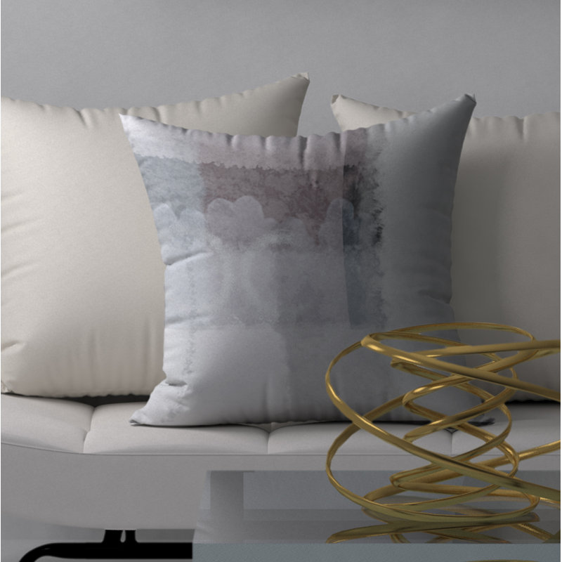 Abstract Throw Pillow, 18" H x 18" W