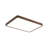 Scandinavian LED Walnut Wood Rectangular Flush Mount
