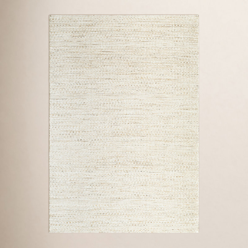 Tapis beige en laine Lavande, Rectangle 5 pi x 7 pi 6 po