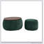 Repose-pieds rond avec rangement, fonction 2 en 1, table de bout et repose-pieds, avec petit siège, vert (25 po x 25 po x 14,7 po)-635004916