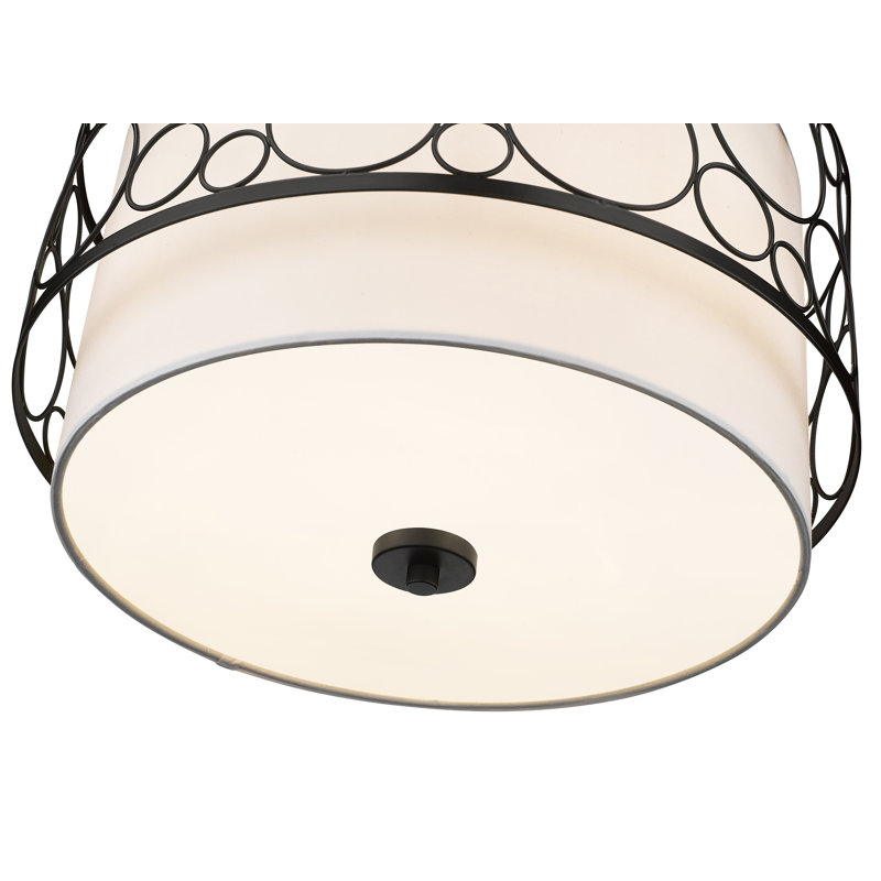 Luminaire suspendu 3 lumières Kendall, Noir mat
